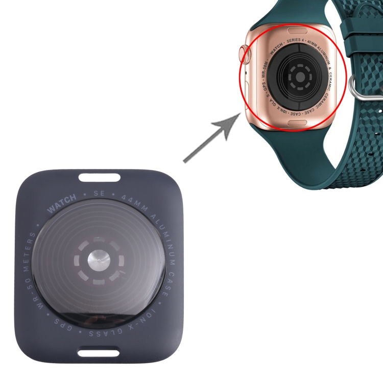 For Apple Watch SE 2022 44mm GPS Edition Rear Housing Glass Cover (Midnight) - 5