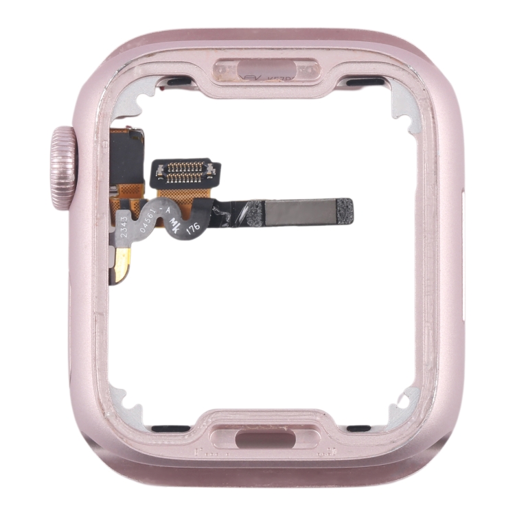For Apple Watch Series 9 45MM LTE Aluminium Alloy Middle Frame Bezel Plate with Crown Spin Axis Flex Cable(Pink) - 2