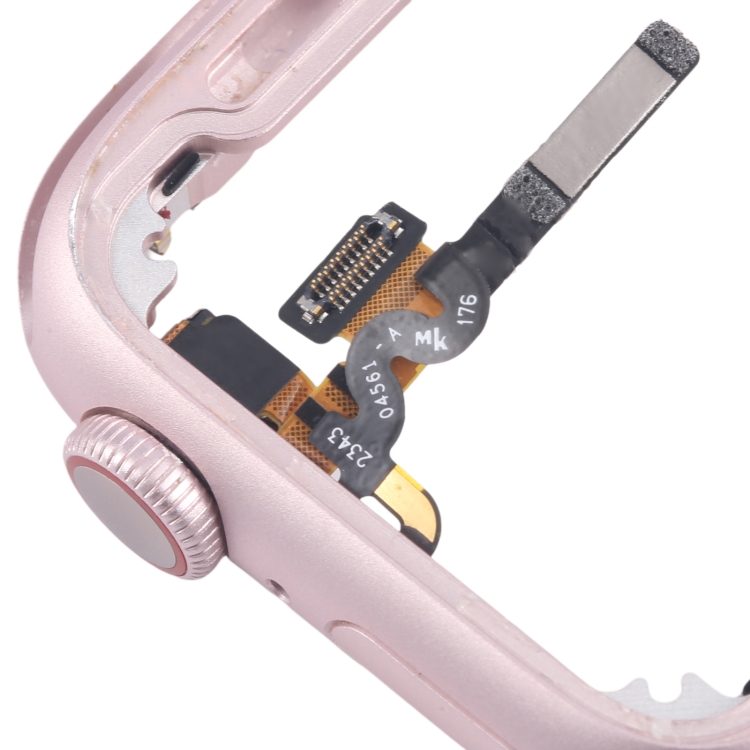 For Apple Watch Series 9 45MM LTE Aluminium Alloy Middle Frame Bezel Plate with Crown Spin Axis Flex Cable(Pink) - 5