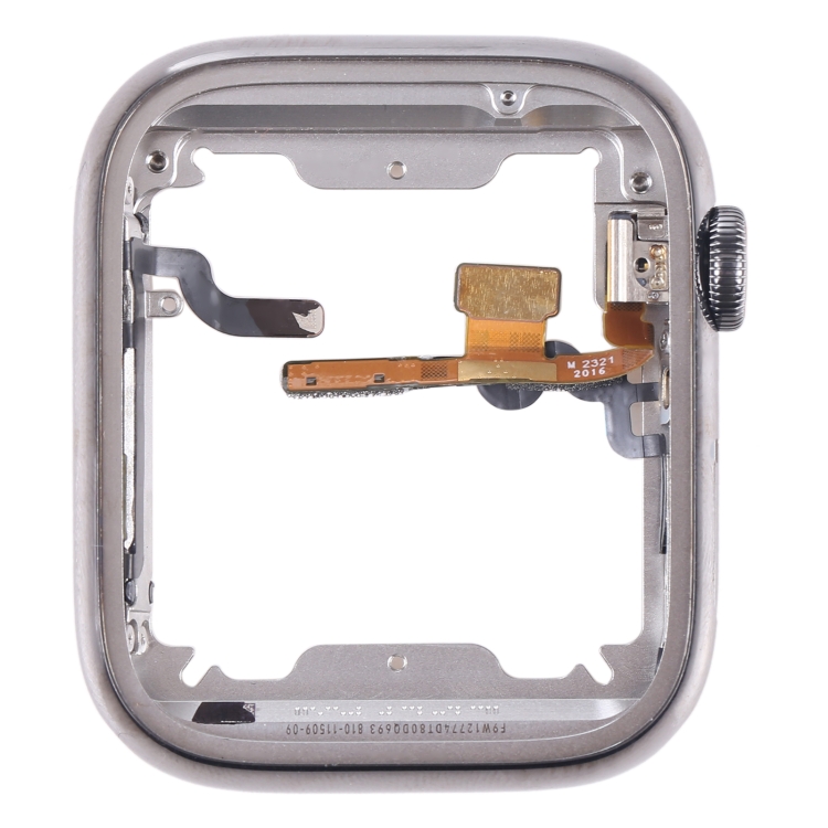 For Apple Watch Series 7 45mm Stainless Steel Middle Frame Bezel Plate with Loudspeaker / Power / Rotating Shaft Flex Cable - 2