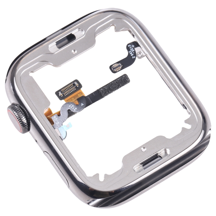 For Apple Watch Series 7 45mm Stainless Steel Middle Frame Bezel Plate with Loudspeaker / Power / Rotating Shaft Flex Cable - 3