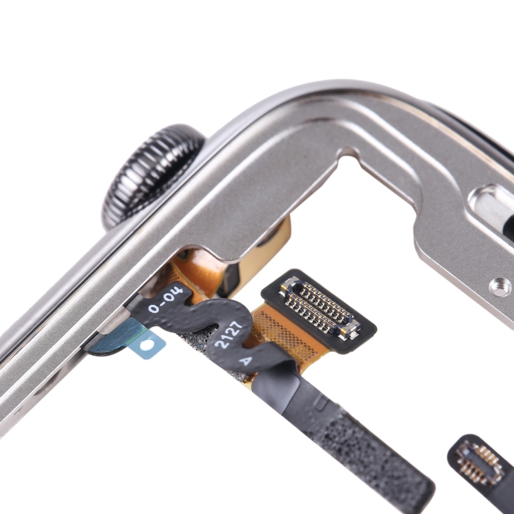 For Apple Watch Series 7 45mm Stainless Steel Middle Frame Bezel Plate with Loudspeaker / Power / Rotating Shaft Flex Cable - 5