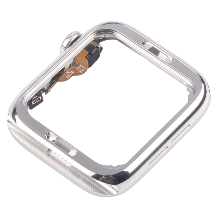 For Apple Watch Series 4 40mm LTE Stainless Steel Middle Frame Bezel Plate with Crown Spin Axis Flex Cable (Silver) - 3