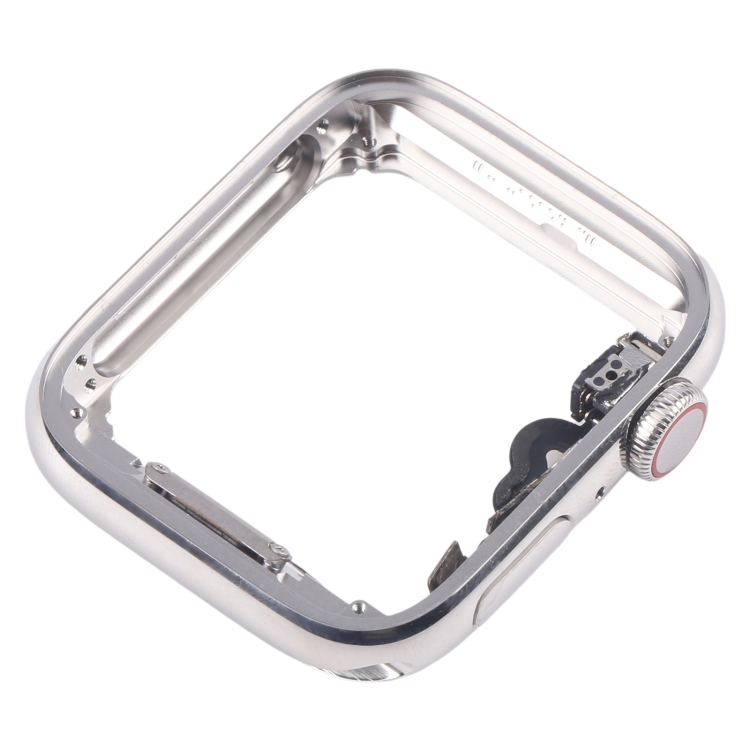 For Apple Watch Series 4 40mm LTE Stainless Steel Middle Frame Bezel Plate with Crown Spin Axis Flex Cable (Silver) - 4