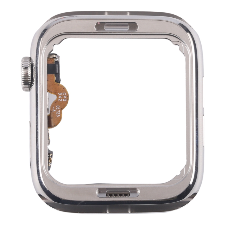 For Apple Watch Series 4 44mm LTE Stainless Steel Middle Frame Bezel Plate with Crown Spin Axis Flex Cable (Silver) - 2