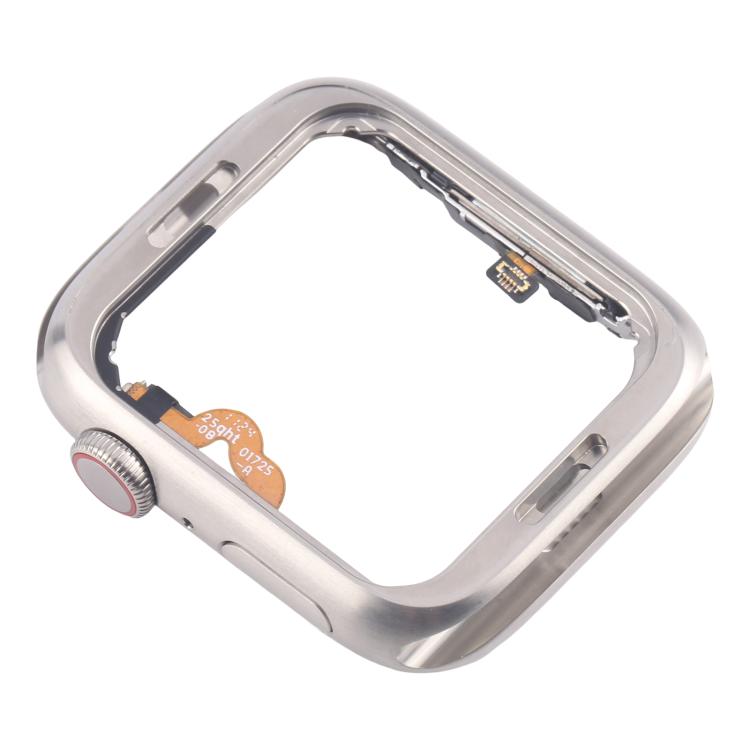 For Apple Watch Series 5 44mm LTE Stainless Steel Middle Frame Bezel Plate with Crown Spin Axis Flex Cable - 4