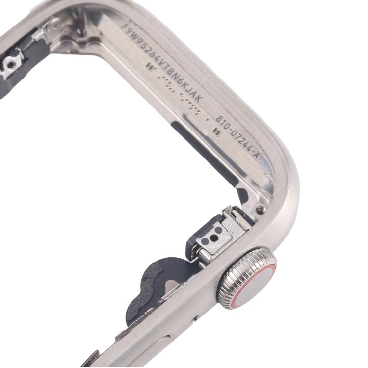 For Apple Watch Series 5 44mm LTE Stainless Steel Middle Frame Bezel Plate with Crown Spin Axis Flex Cable - 5
