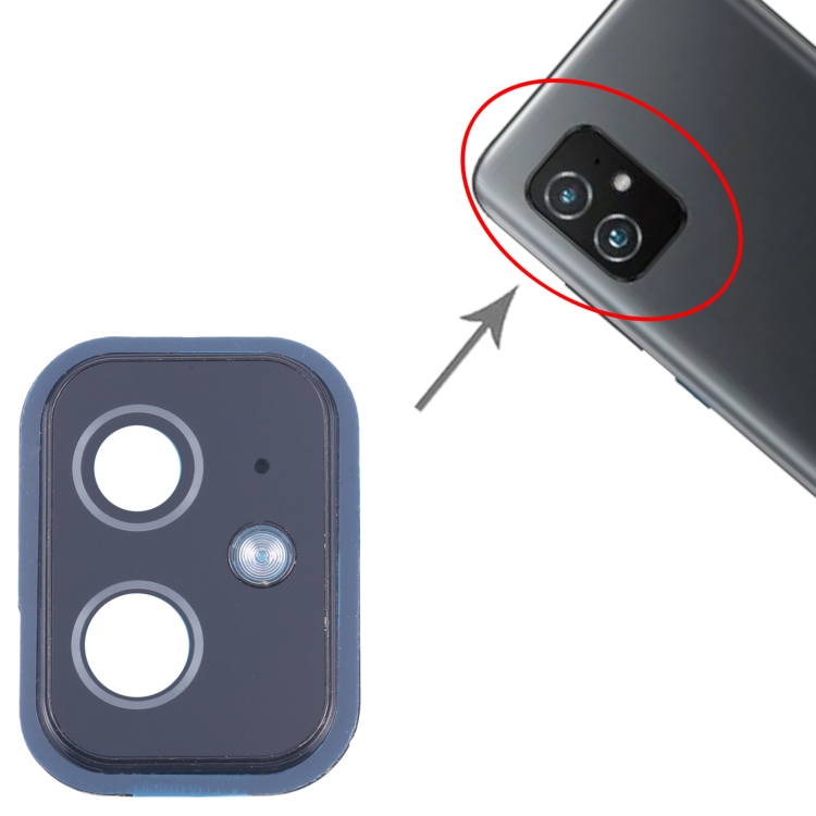 For Asus Zenfone 8 ZS590KS Camera Lens Cover (Black) - 3