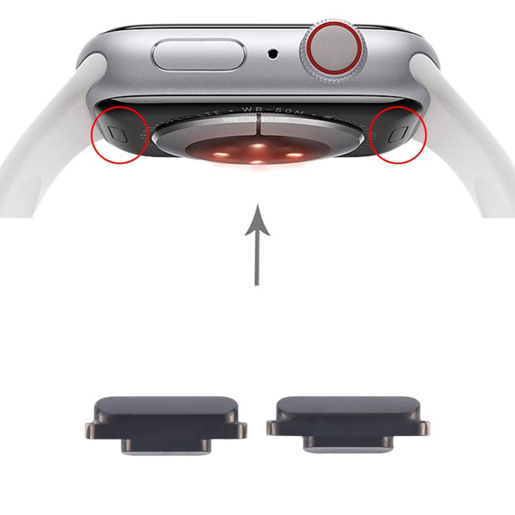 For Apple Watch Series 4 / 5 / 6 1 Pair Watch Clasp (Black) - 3