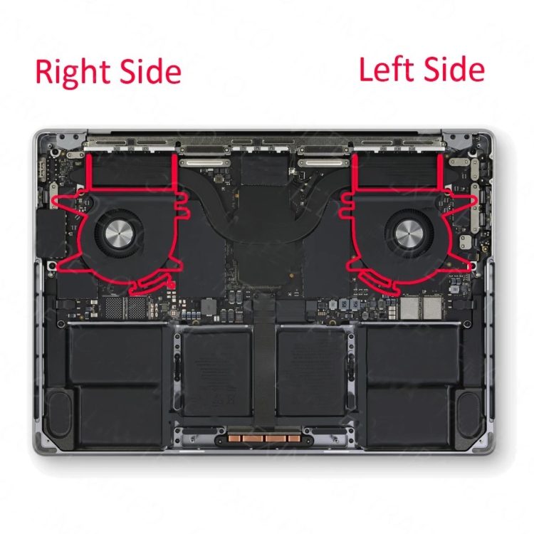 1 Pairs CPU Cooling Cooler Fan For MacBook Pro M2 14 A2779 2023 EMC3650 - 2