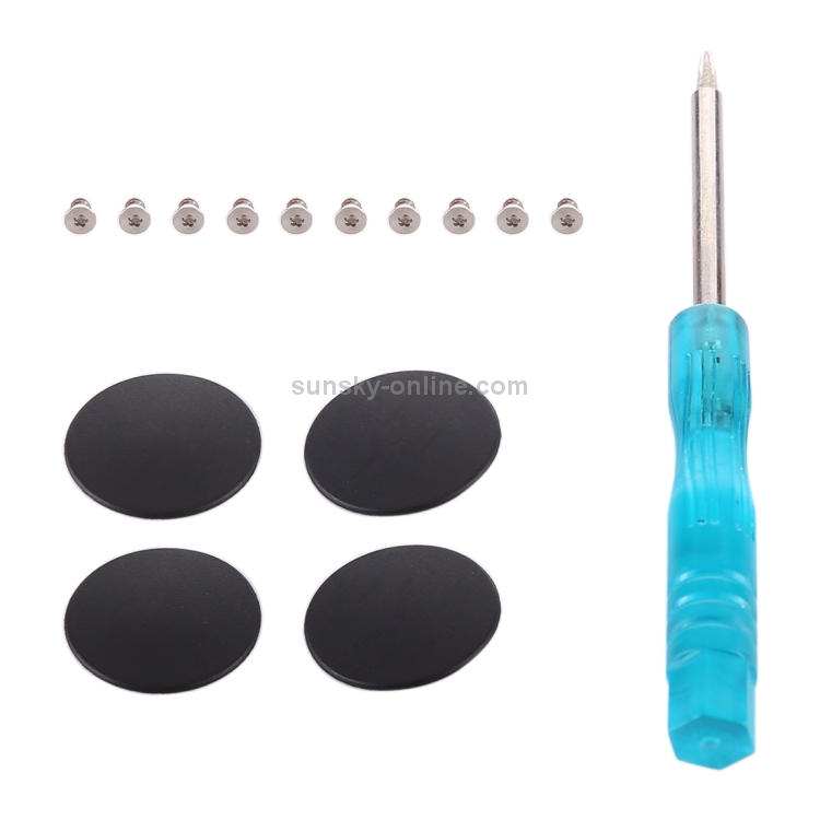 3 in 1/Set Bottom Rubber Cooling Mat + Screws + Screwdriver for Macbook Pro Retina A1398 A1502 A1425 - 2