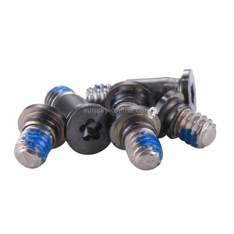 6 in 1 for Macbook Pro 13.3 inch with Touchbar A1706 Computer Case Bottom Cover Screws (2 Long + 4 Short)(Grey) - 2