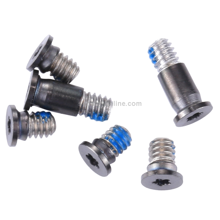 6 in 1 for Macbook Pro 13.3 inch with Touchbar A1706 Computer Case Bottom Cover Screws (2 Long + 4 Short)(Grey) - 3