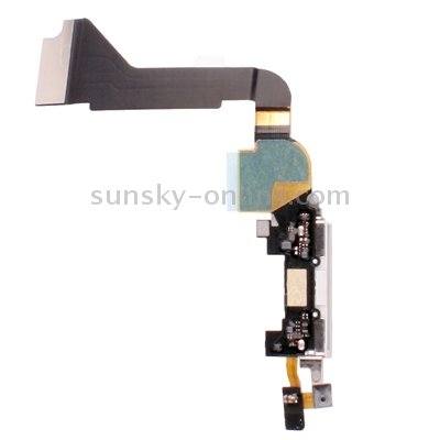 Original Tail Connector Charger Flex Cable for iPhone 4(White) - 2