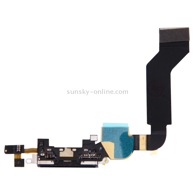 Original Dock Connector Charging Port Flex Cable for iPhone 4S(Black) - 2