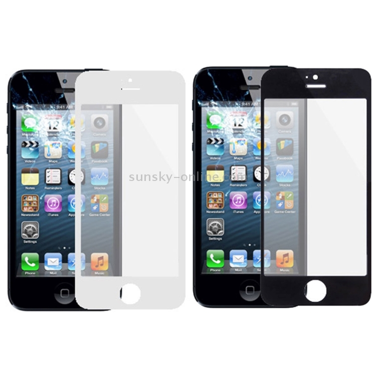 5 PCS Black + 5 PCS White for iPhone 5 & 5S Front Screen Outer Glass Lens - 1