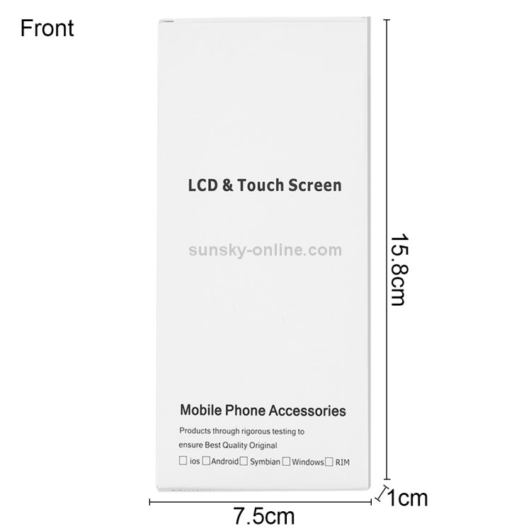 50 PCS Cardboard Packaging White Box for iPhone 5 LCD Screen - 1