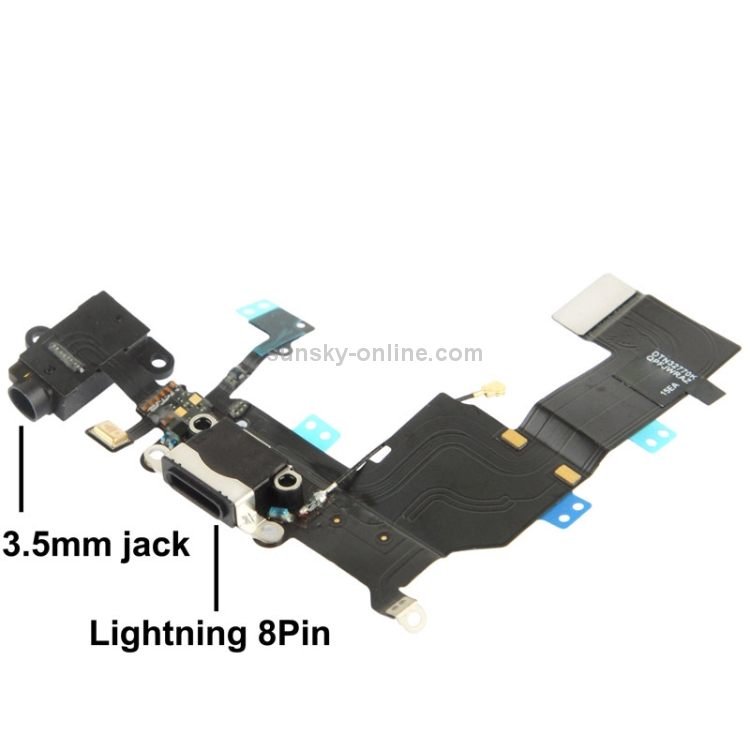 2 in 1 for iPhone 5C (Original Tail Connector Charger + Original Headphone Audio Jack Ribbon) Flex Cable - 3