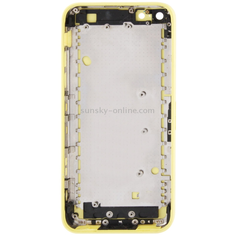 Full Housing  Chassis / Back Cover with Mounting Plate & Mute Button + Power Button + Volume Button + Nano SIM Card Tray for iPhone 5C(Yellow) - 2