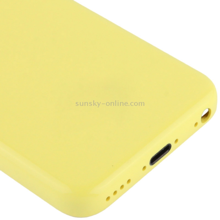 Full Housing  Chassis / Back Cover with Mounting Plate & Mute Button + Power Button + Volume Button + Nano SIM Card Tray for iPhone 5C(Yellow) - 5