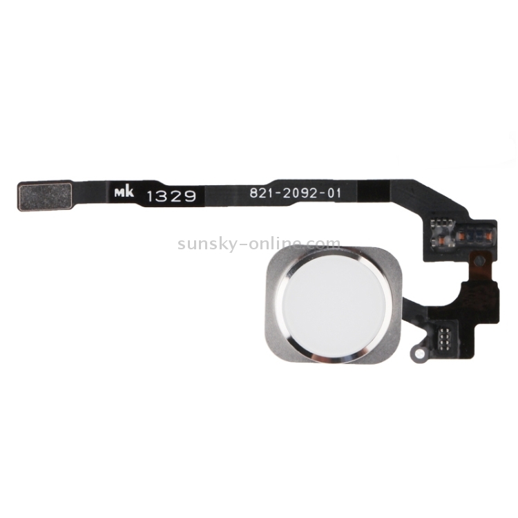 Home Key Button with PCB Membrane Flex Cable for iPhone 5S , No Fingerprint Identification Function(Silver) - 1