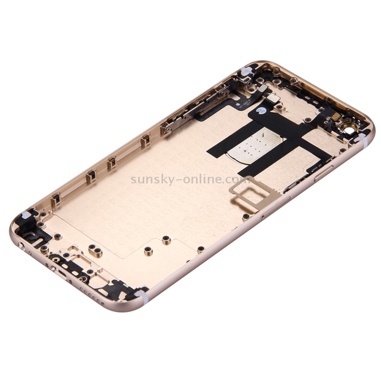 Full Housing Back Cover with Power Button & Volume Button Flex Cable for iPhone 6(Gold) - 3