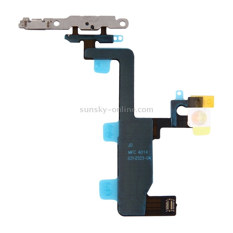 Power Button & Flashlight Flex Cable with Brackets for iPhone 6  - 1