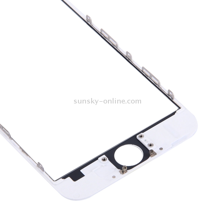 Front Screen Outer Glass Lens with Front LCD Screen Bezel Frame & OCA Optically Clear Adhesive for iPhone 6(White) - 4