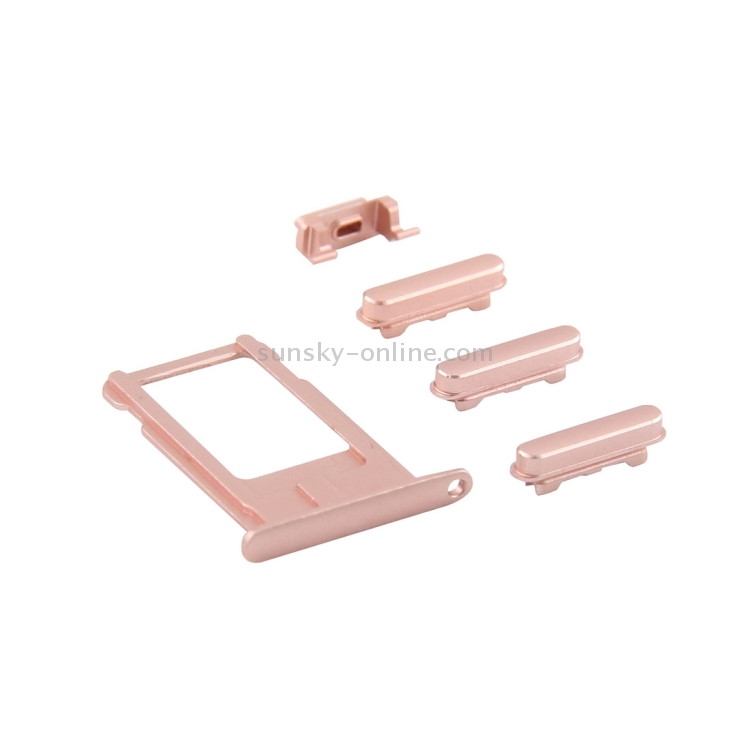 4 in 1 for iPhone 6 Plus (Card Tray + Volume Control Key + Power Button + Mute Switch Vibrator Key)(Rose Gold) - 2