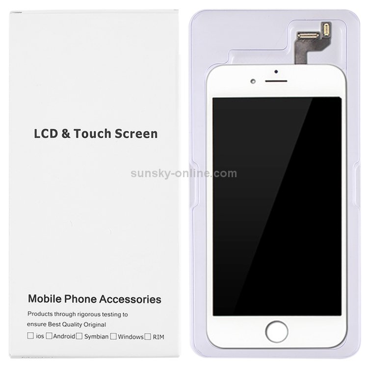 50 PCS Cardboard Packaging White Box for iPhone 6s Plus & 6 Plus LCD Screen - 4