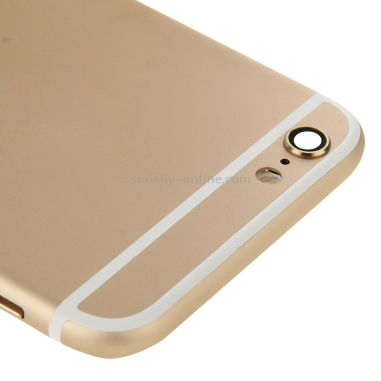 Full Housing Back Cover with Power Button & Volume Button Flex Cable & Charging Port Flex Cable & Speaker Ringer Buzzer for iPhone 6(Gold) - 4