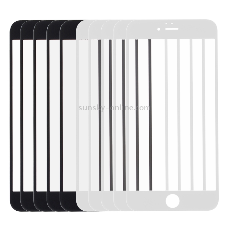 5 PCS Black + 5 PCS White for iPhone 6s & 6 Front Screen Outer Glass Lens - 2