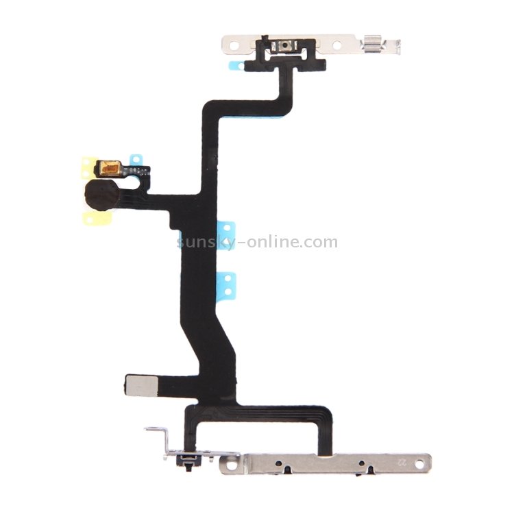 Power Button & Volume Button & Flashlight Flex Cable with Brackets for iPhone 6s  - 2