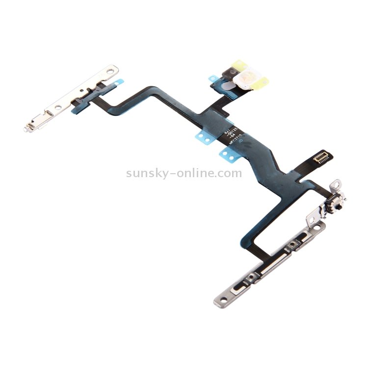 Power Button & Volume Button & Flashlight Flex Cable with Brackets for iPhone 6s  - 3