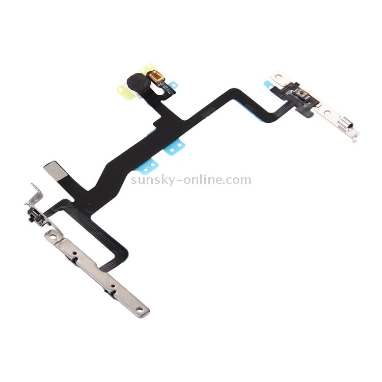 Power Button & Volume Button & Flashlight Flex Cable with Brackets for iPhone 6s  - 4
