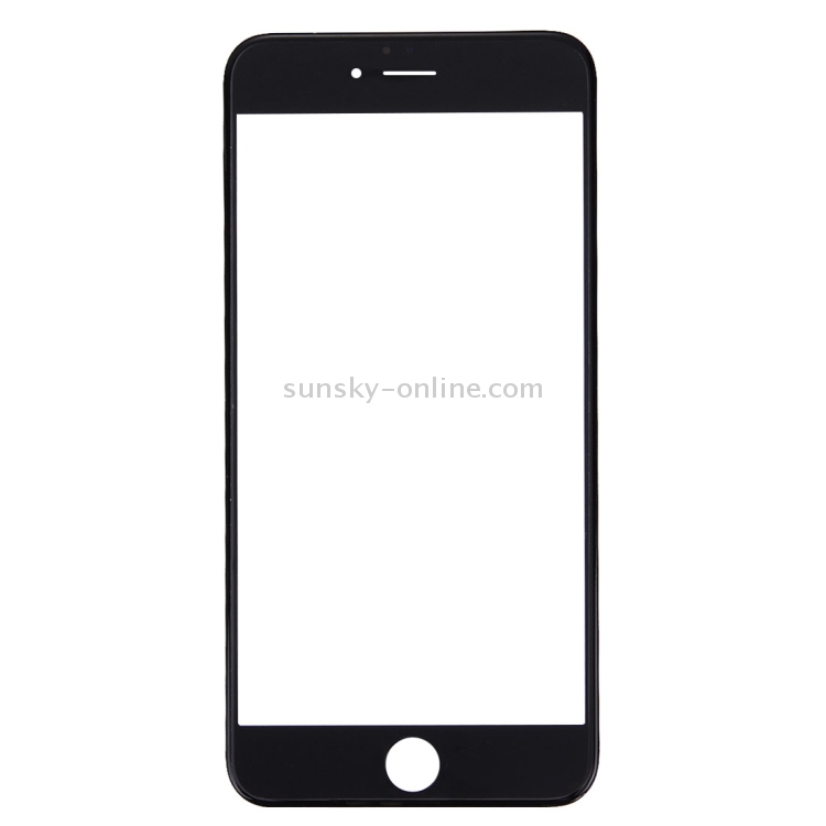 Front Screen Outer Glass Lens with Front LCD Screen Bezel Frame & OCA Optically Clear Adhesive for iPhone 6s(Black) - 1