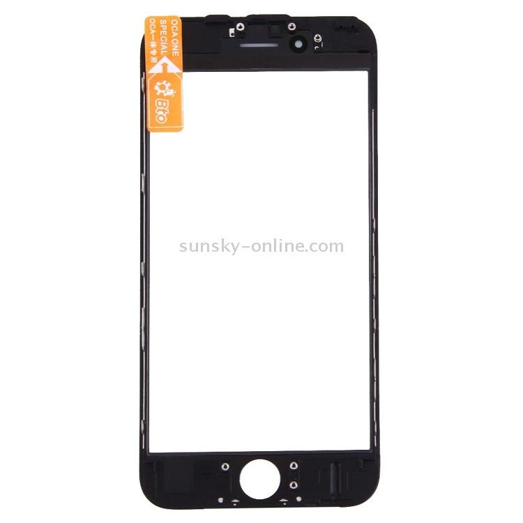 Front Screen Outer Glass Lens with Front LCD Screen Bezel Frame & OCA Optically Clear Adhesive for iPhone 6s(Black) - 2