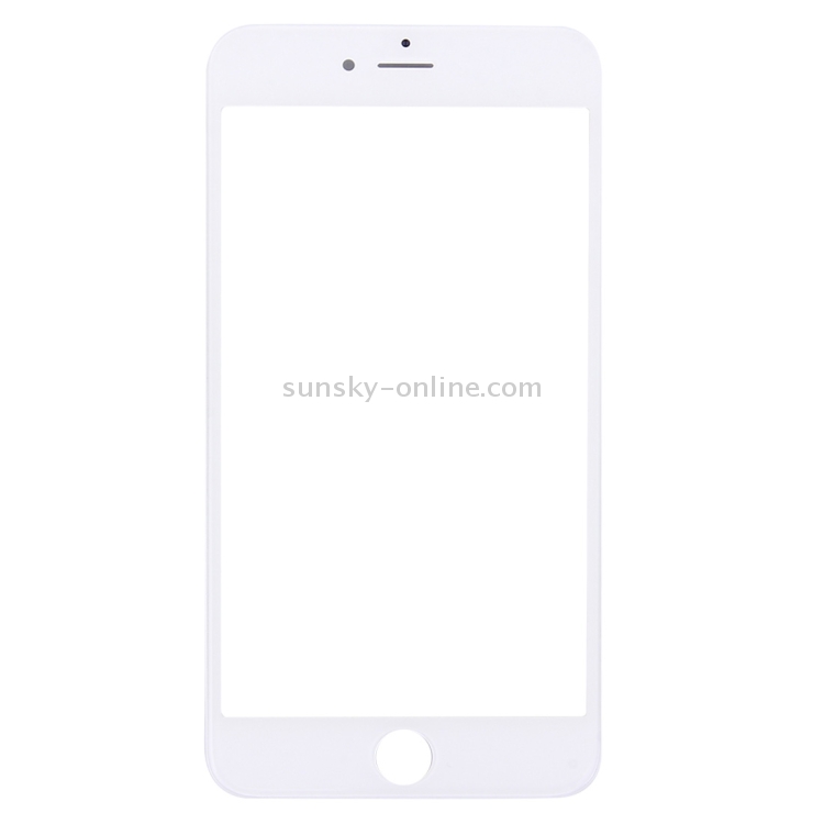 Front Screen Outer Glass Lens with Front LCD Screen Bezel Frame for iPhone 6s Plus(White) - 1