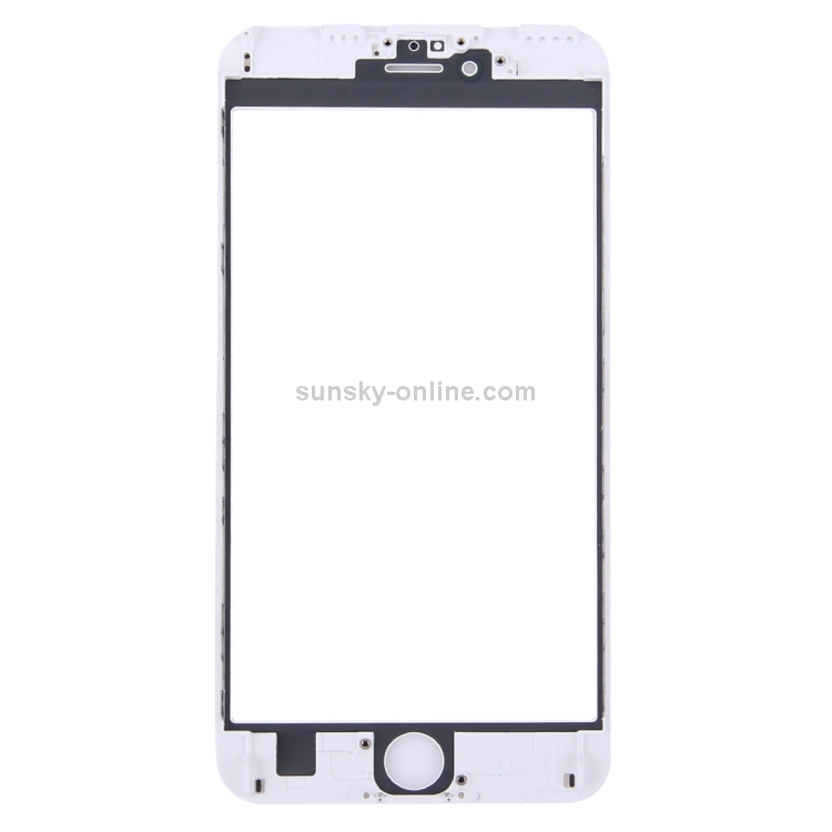 Front Screen Outer Glass Lens with Front LCD Screen Bezel Frame for iPhone 6s Plus(White) - 2