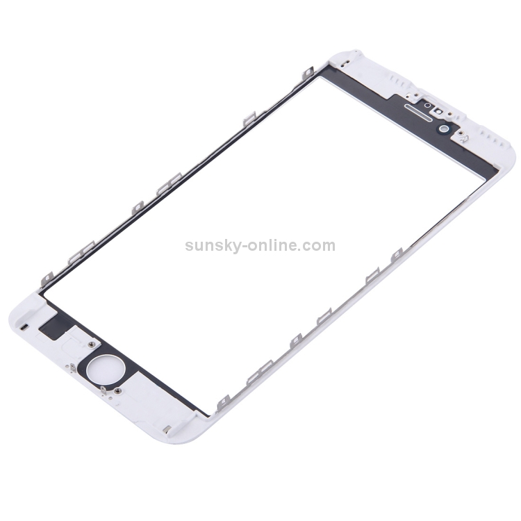 Front Screen Outer Glass Lens with Front LCD Screen Bezel Frame for iPhone 6s Plus(White) - 3