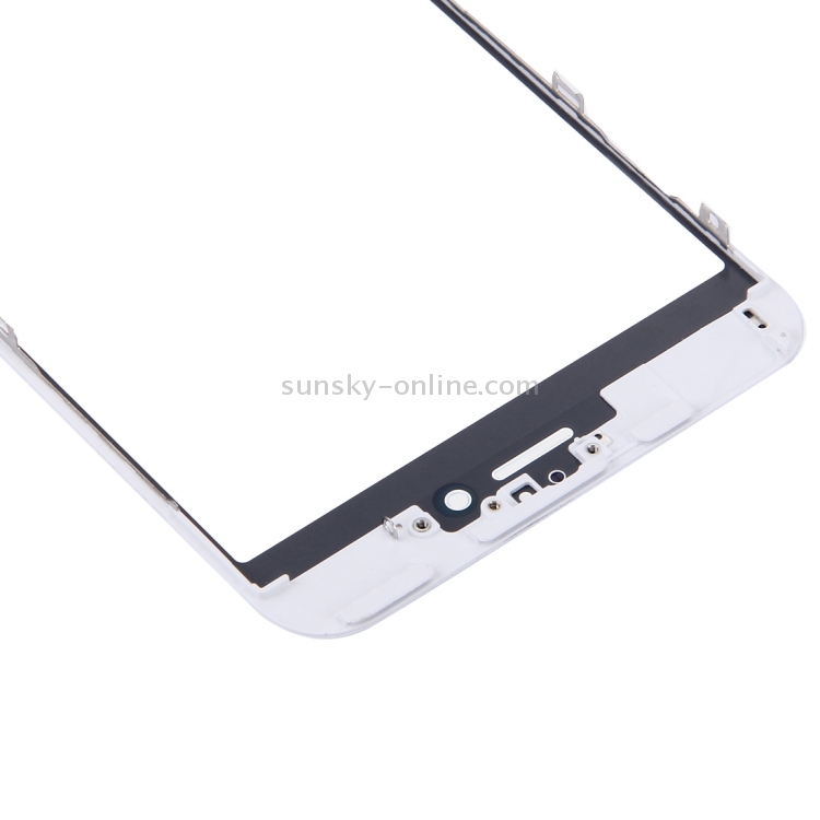 Front Screen Outer Glass Lens with Front LCD Screen Bezel Frame for iPhone 6s Plus(White) - 4