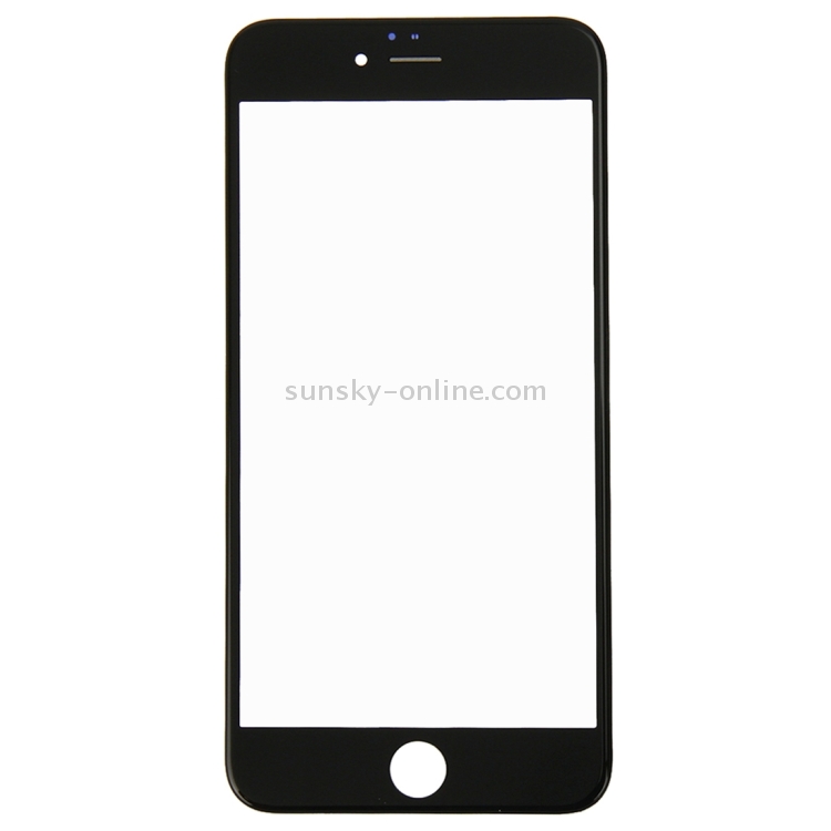 Front Screen Outer Glass Lens with Front LCD Screen Bezel Frame for iPhone 6s(Black) - 1
