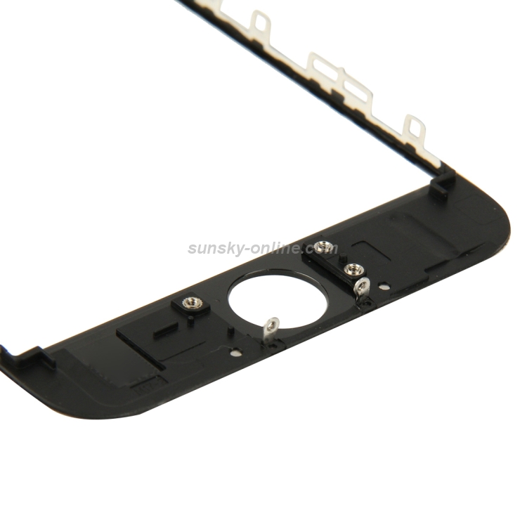 Front Screen Outer Glass Lens with Front LCD Screen Bezel Frame for iPhone 6s(Black) - 4