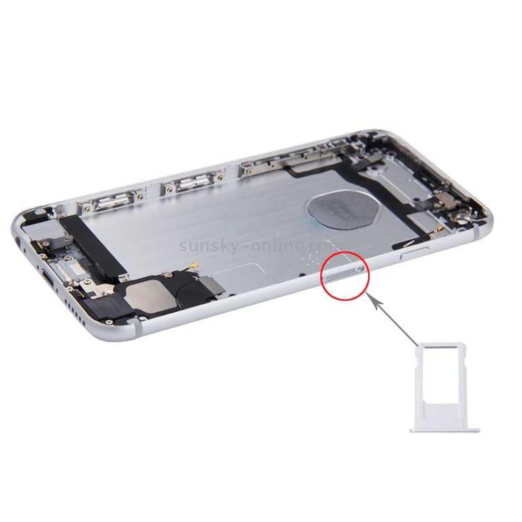 Battery Back Cover Assembly with Card Tray for iPhone 6s(Silver) - 3