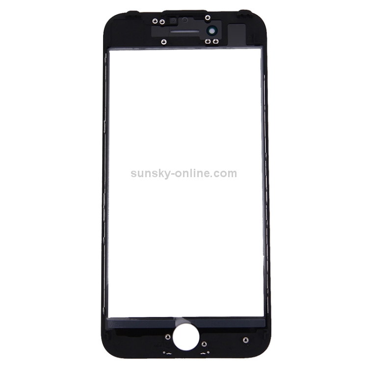 2 in 1 for iPhone 7 (Original Front Screen Outer Glass Lens + Original Frame)(Black) - 2