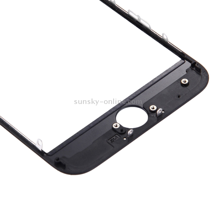 Front Screen Outer Glass Lens with Front LCD Screen Bezel Frame for iPhone 7 (Black) - 4
