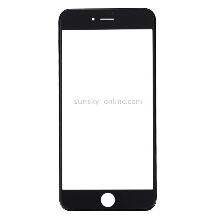 Front Screen Outer Glass Lens with Front LCD Screen Bezel Frame & OCA Optically Clear Adhesive for iPhone 7 Plus(Black) - 1