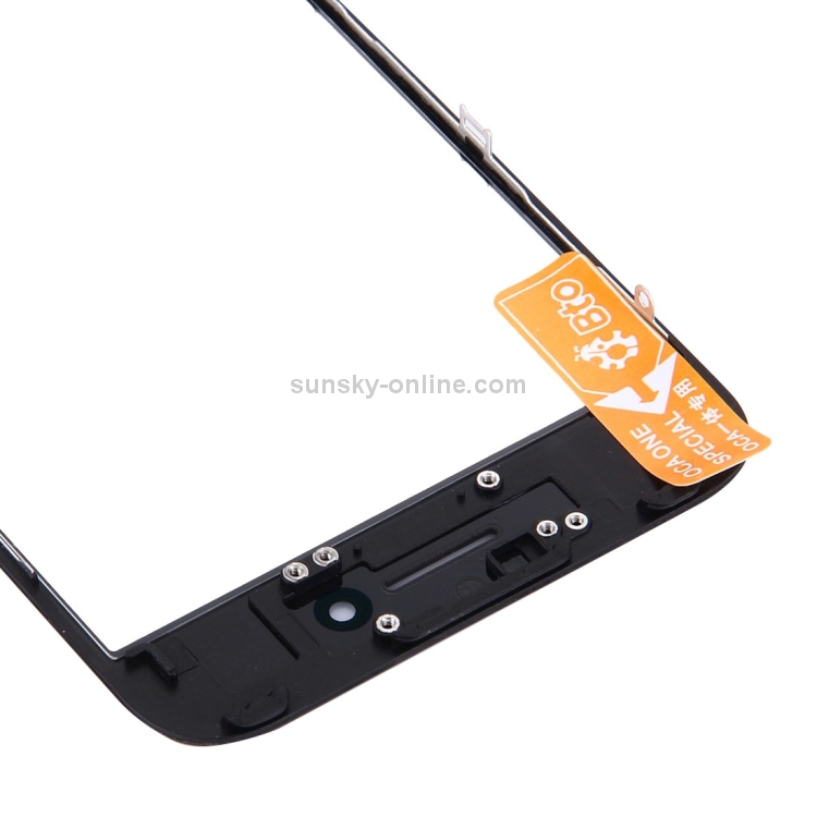 Front Screen Outer Glass Lens with Front LCD Screen Bezel Frame & OCA Optically Clear Adhesive for iPhone 7 Plus(Black) - 3