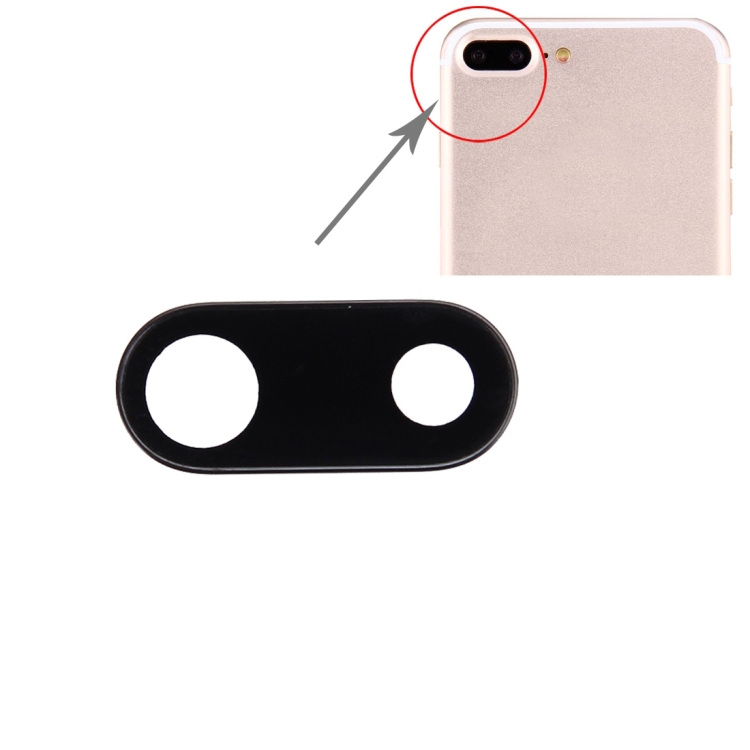 Back Camera Lens Cover for iPhone 7 Plus(Black) - 3