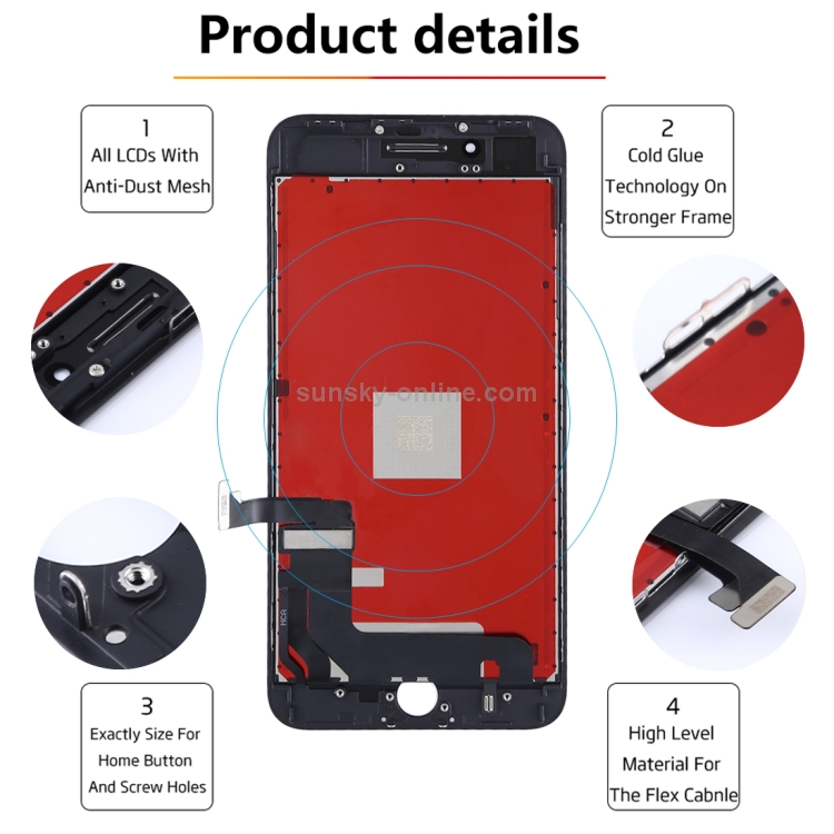 For iPhone 8 Plus Original LCD Screen (Black) - 8